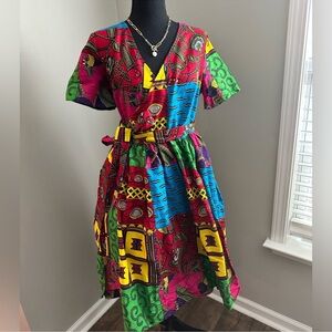 Mae Otti Printed Wrap Dress NWT Size Small